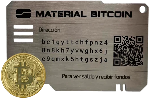 Placa Material Bitcoin