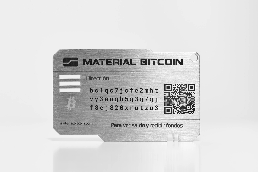 Anverso de material bitcoin en español