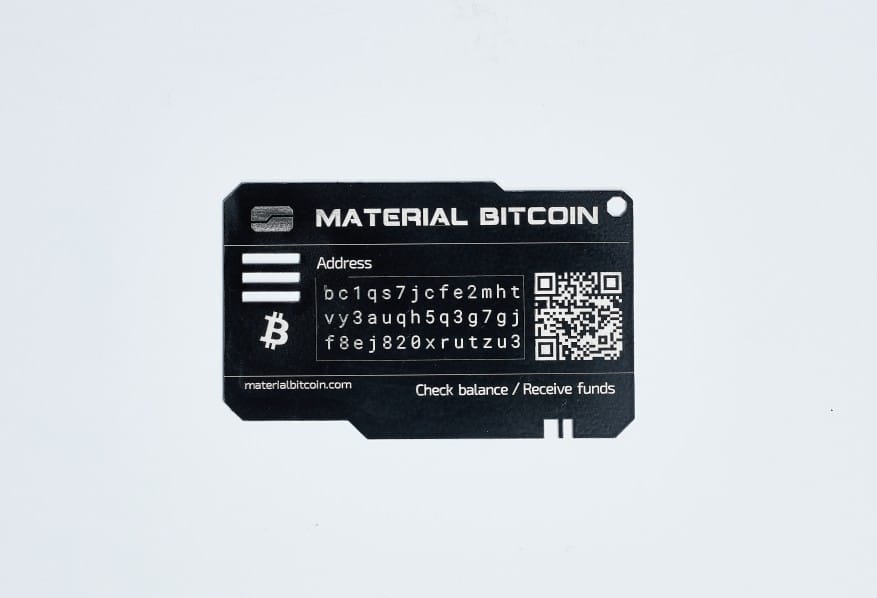 Material Bitcoin Portable anverso