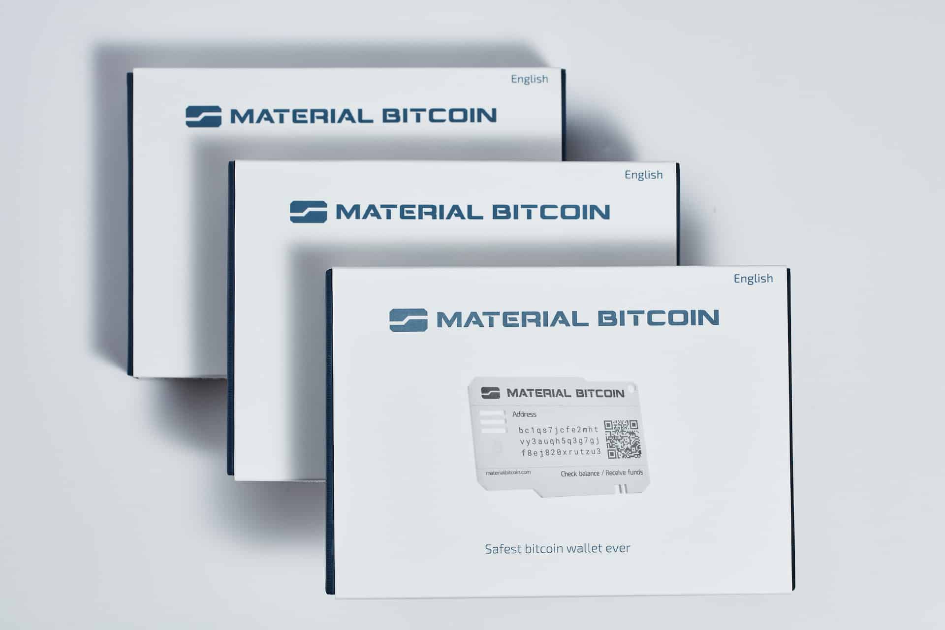 Foto del pack de 3 estándar de Material Bitcoin