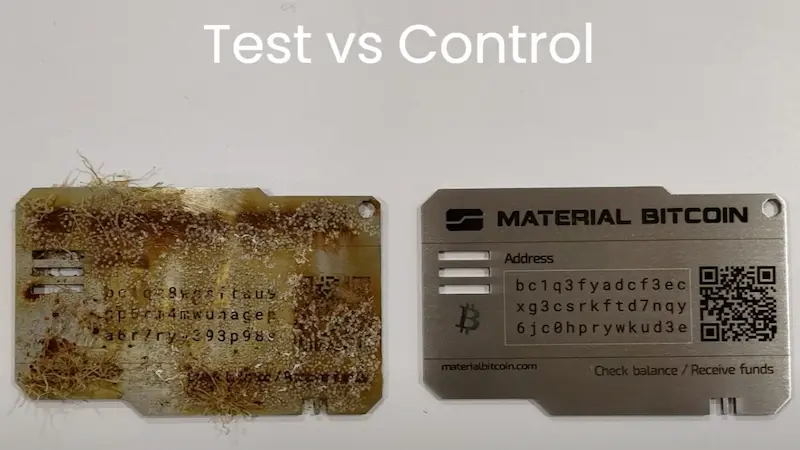 test material bitcoin