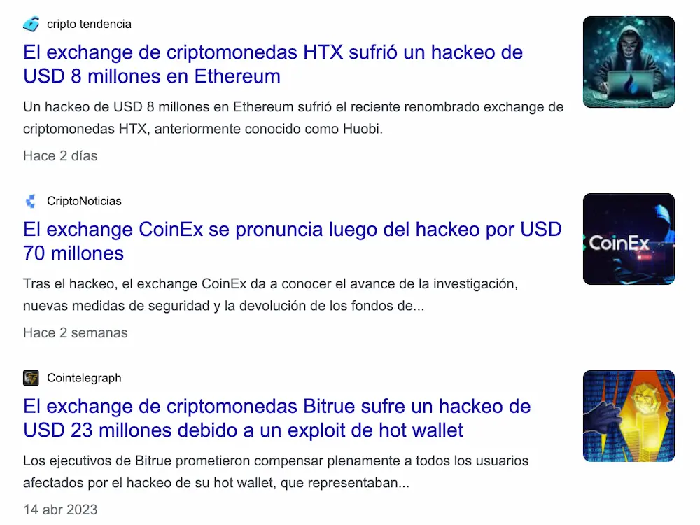 hackeos exchanges criptomonedas