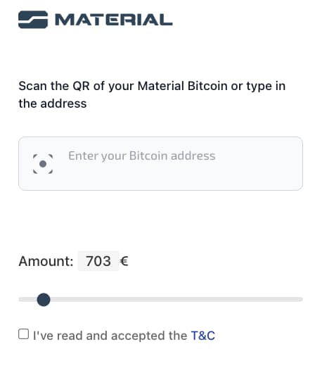 buy bitcoin from material bitcoin