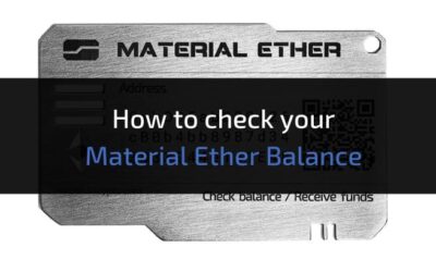 How to check balance in Material Ether