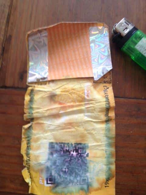 papaer damaged wallet