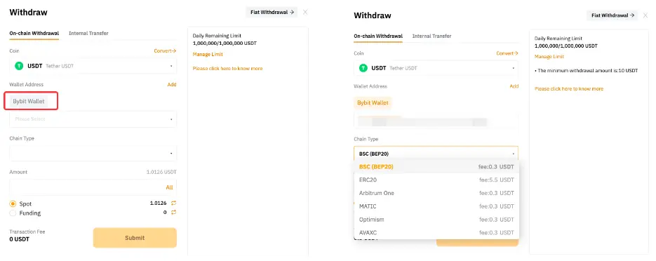 withdraw crypto to wallet bybit 2