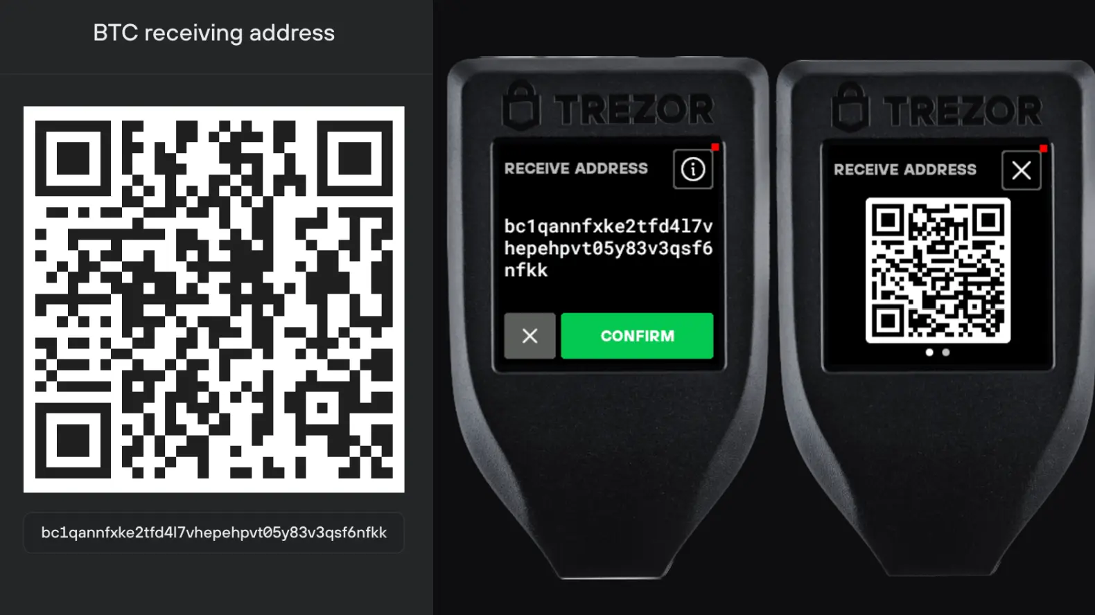 trezor confirm address