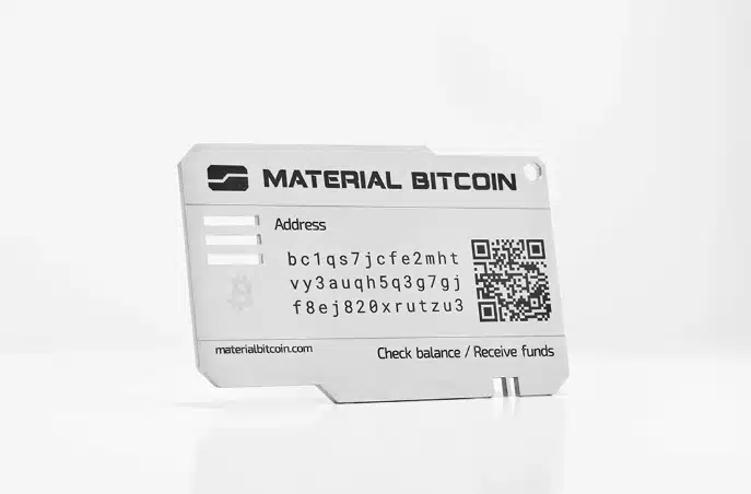 Material Bitcoin cold wallet