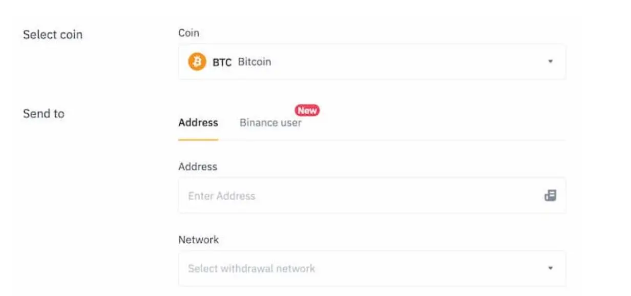 Binance transfer to wallet address