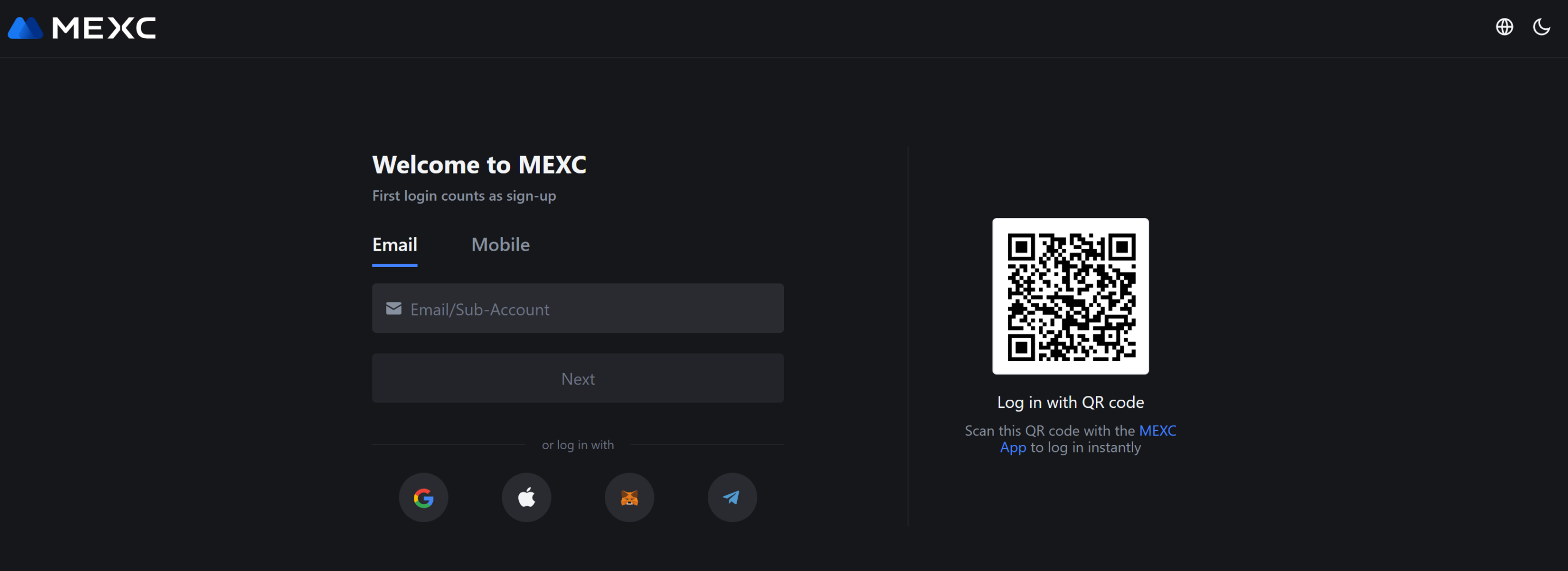 MEXC LOGIN