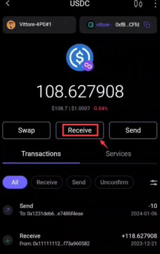 receive crypto safepal wallet