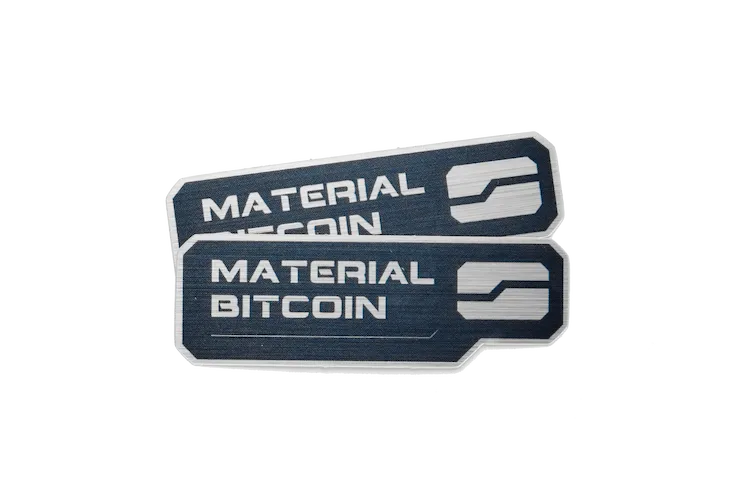 material bitcoin pegatinas